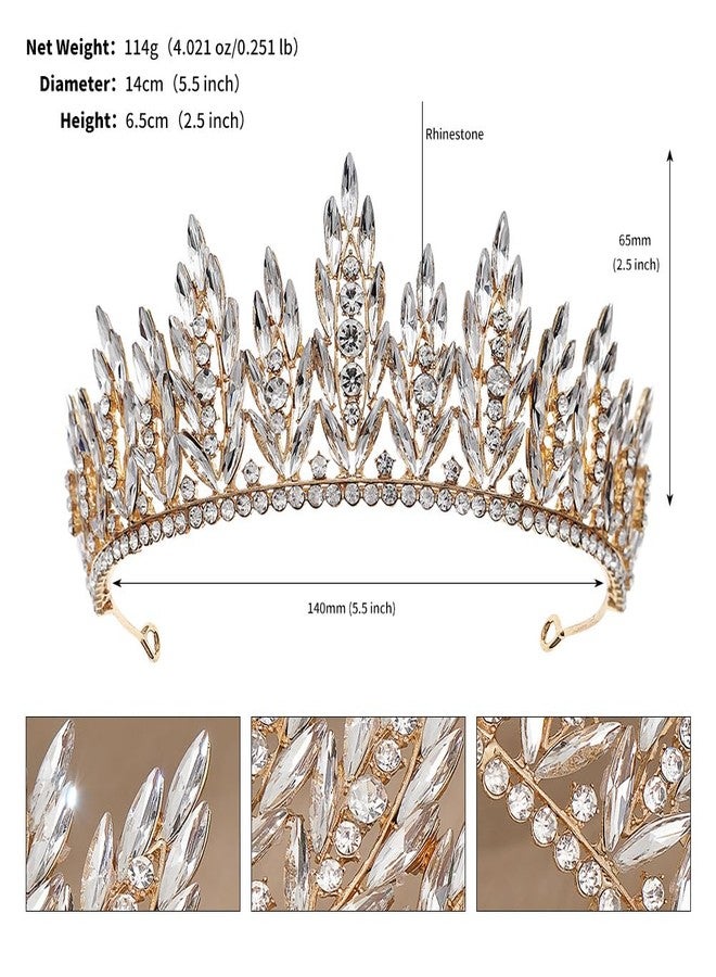 Rannyrena Crystal Bride Wedding Tiara Crown for Women Elegant Royal Queen Crown Headband Glitter Crystal Princess Headpieces for Quinceanera Pageant Prom Birthday - Image 4